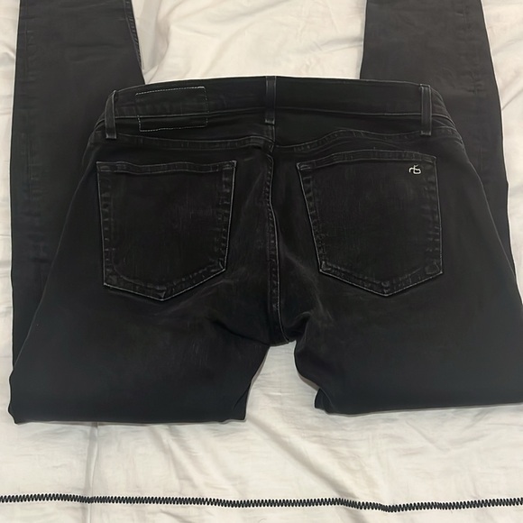 Rag & Bone Black Fit 1 Extra Slim Jeans Size 32 - Picture 6 of 7